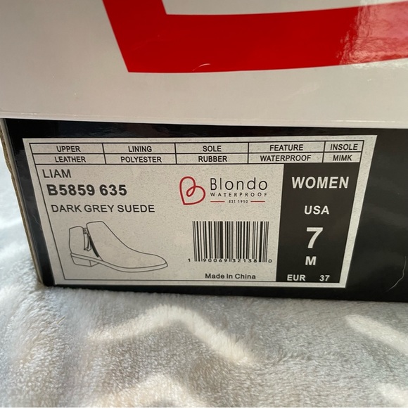 Gray Suede Blondo Liam Boots - Picture 9 of 9